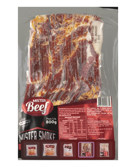 BACON MISTER SMOKE GROSSO - PACOTE 800G