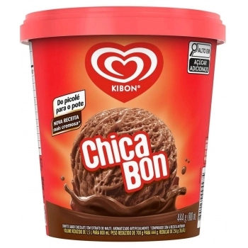 KIBON SORVETE CHICABON 4X800ML/444G
