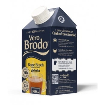 CALDO BONE BROTH GALINHA 500ML GEMINA 6 X 500ML