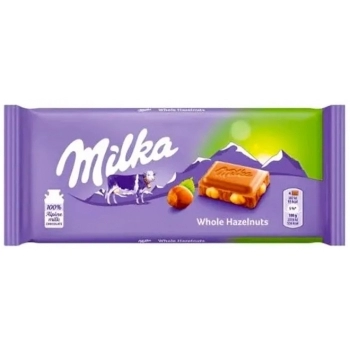 MILKA WHOLE HAZELNUT 95G