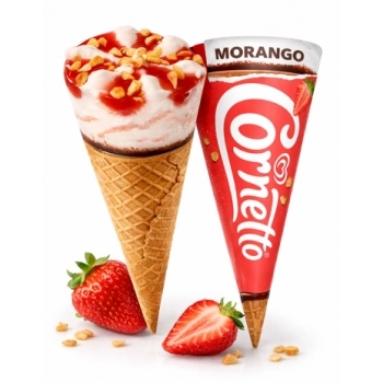 KIBON CORNETTO SORV MORANGO 24X90ML/65G