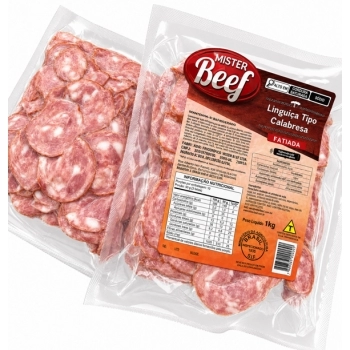 LINGUICA CALABRESA FATIADA CX 12,5 KG